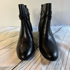 Sam Edelman Leather Ankle Boots “Polina” Black Size 8